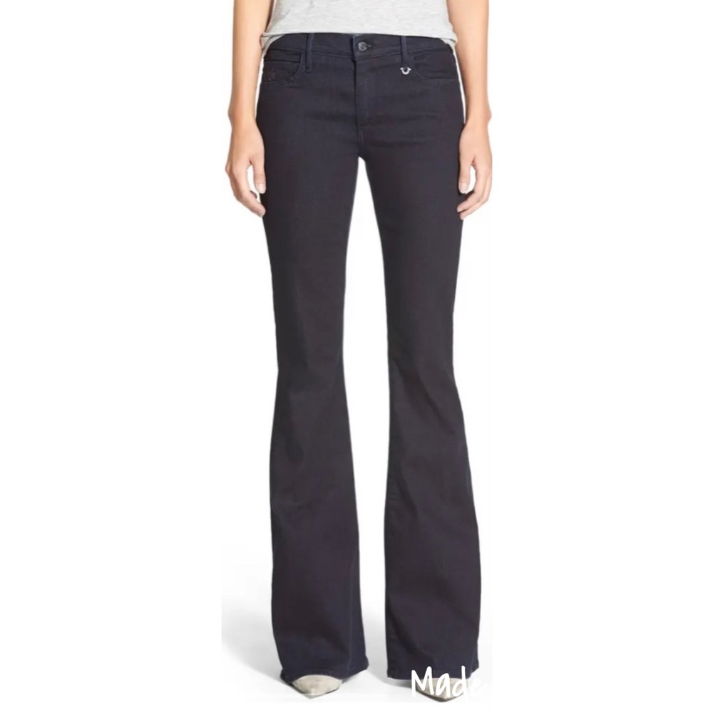True Religion X Joan Smalls Indigo Flare Jeans 25